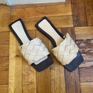 Jeffery Campbell Woven Leather Slides